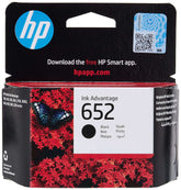 Original HP ink for DeskJet printers black ink cartridge 652 with butterfly and red flowers design